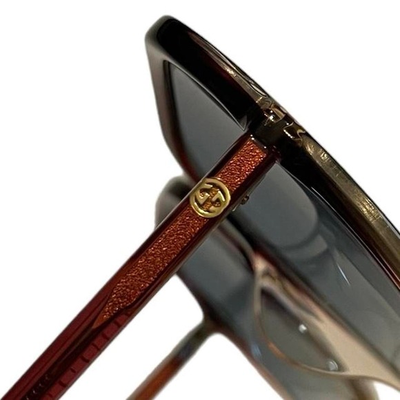 Authentic GUCCI Oversized Square GGO544SA Sunglasses Burgundy with velvet case main image 4